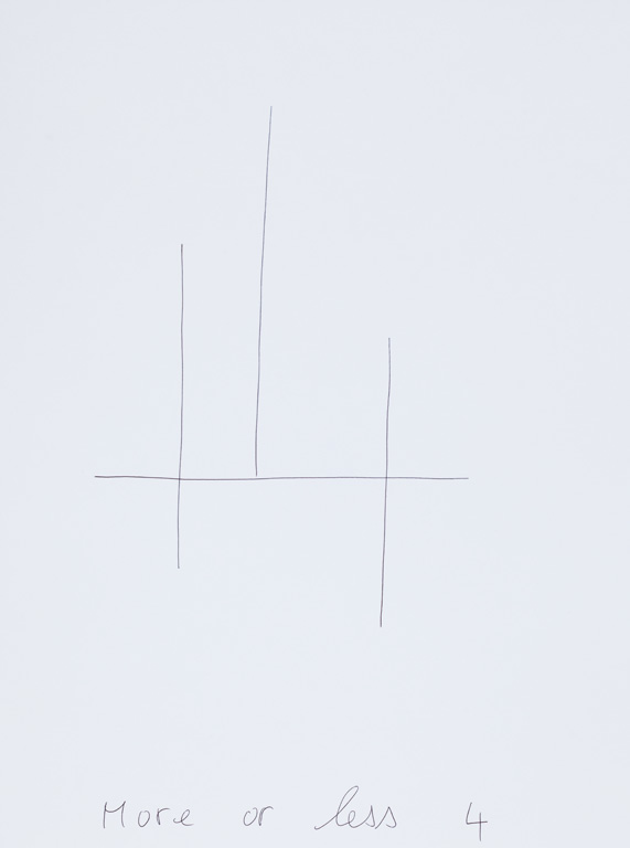 Claude Closky, ‘More or Less 4 (r),’ 2015, black ballpoint pen on paper, 40 x 30 cm.